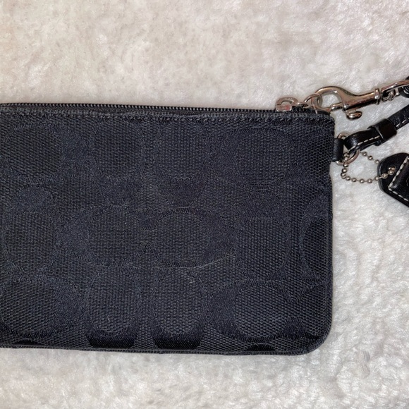 Coach Monogram Pattern Wristlet in Black - Picture 4 of 4
